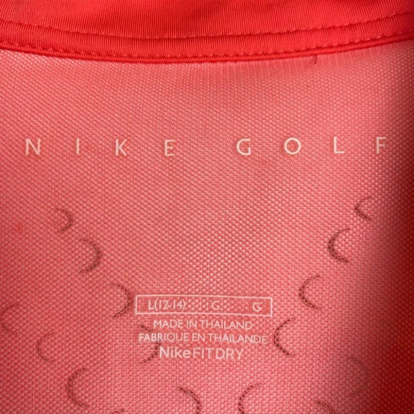 Nike Golf Fit Dry Coral Tee with White Breathable Back - Picture 8 of 10